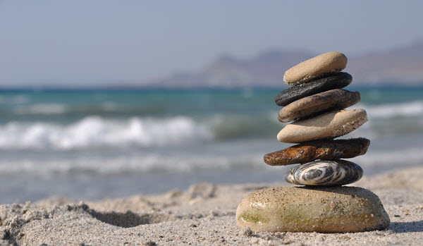 pebble stack, healthy habits, balance